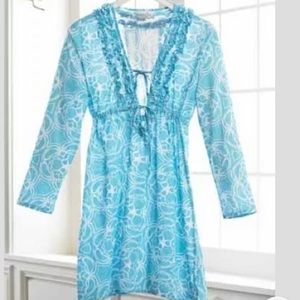 🌊EUC Mud Pie Blue Starfish Tunic Cover up size M